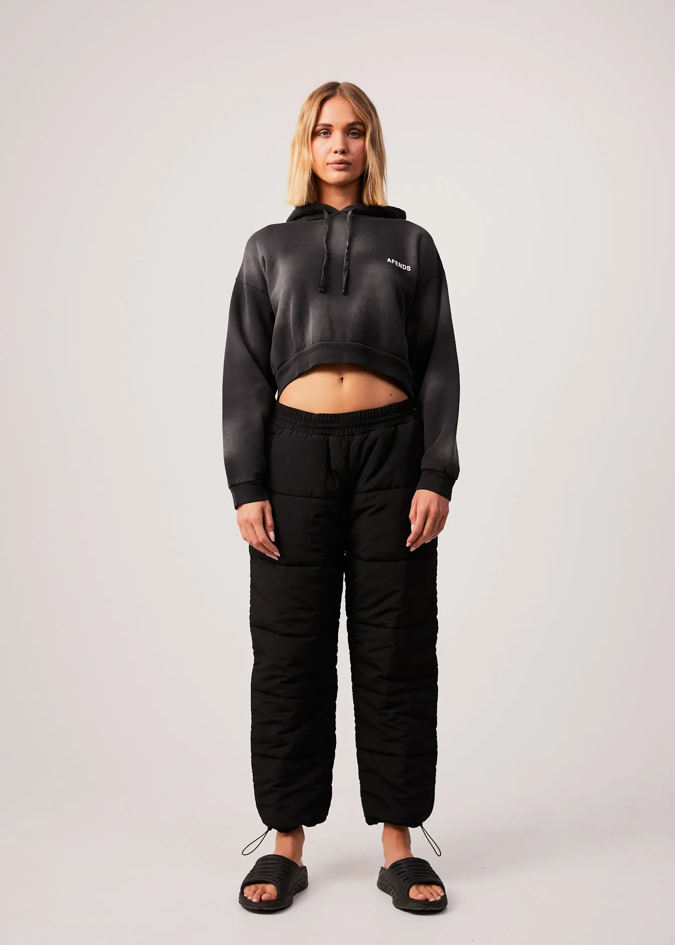 AFENDS Womens Boundless - Cropped Hoodie - Black
