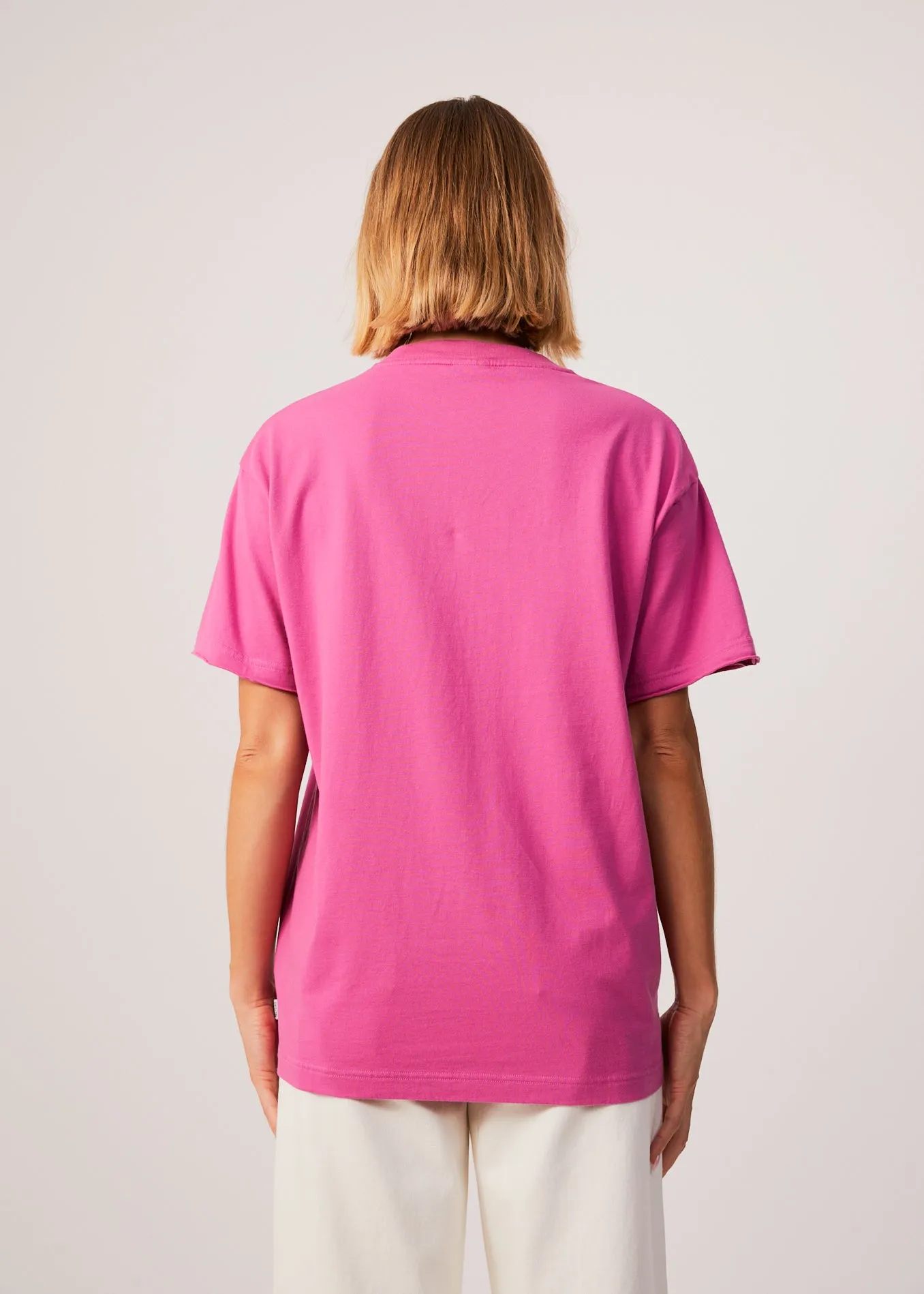 AFENDS Womens Digital Holiday - Oversized Floral T-Shirt - Bubblegum