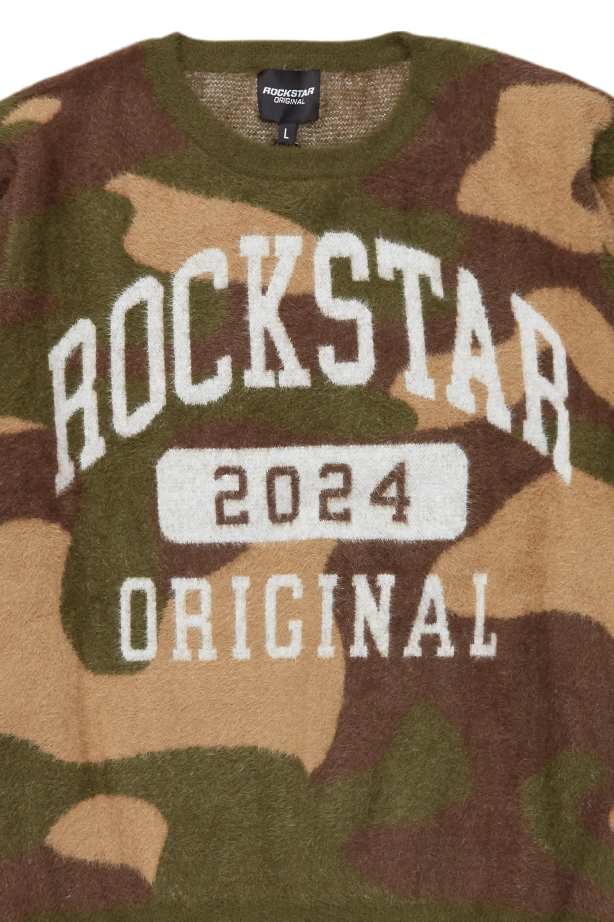 Boys Cavell Camo Knit Sweater
