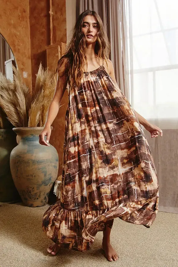 Bucketlist Ruffle Hem Maxi Dress