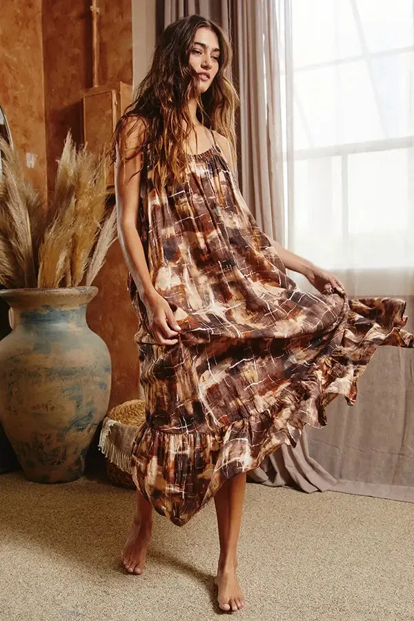 Bucketlist Ruffle Hem Maxi Dress