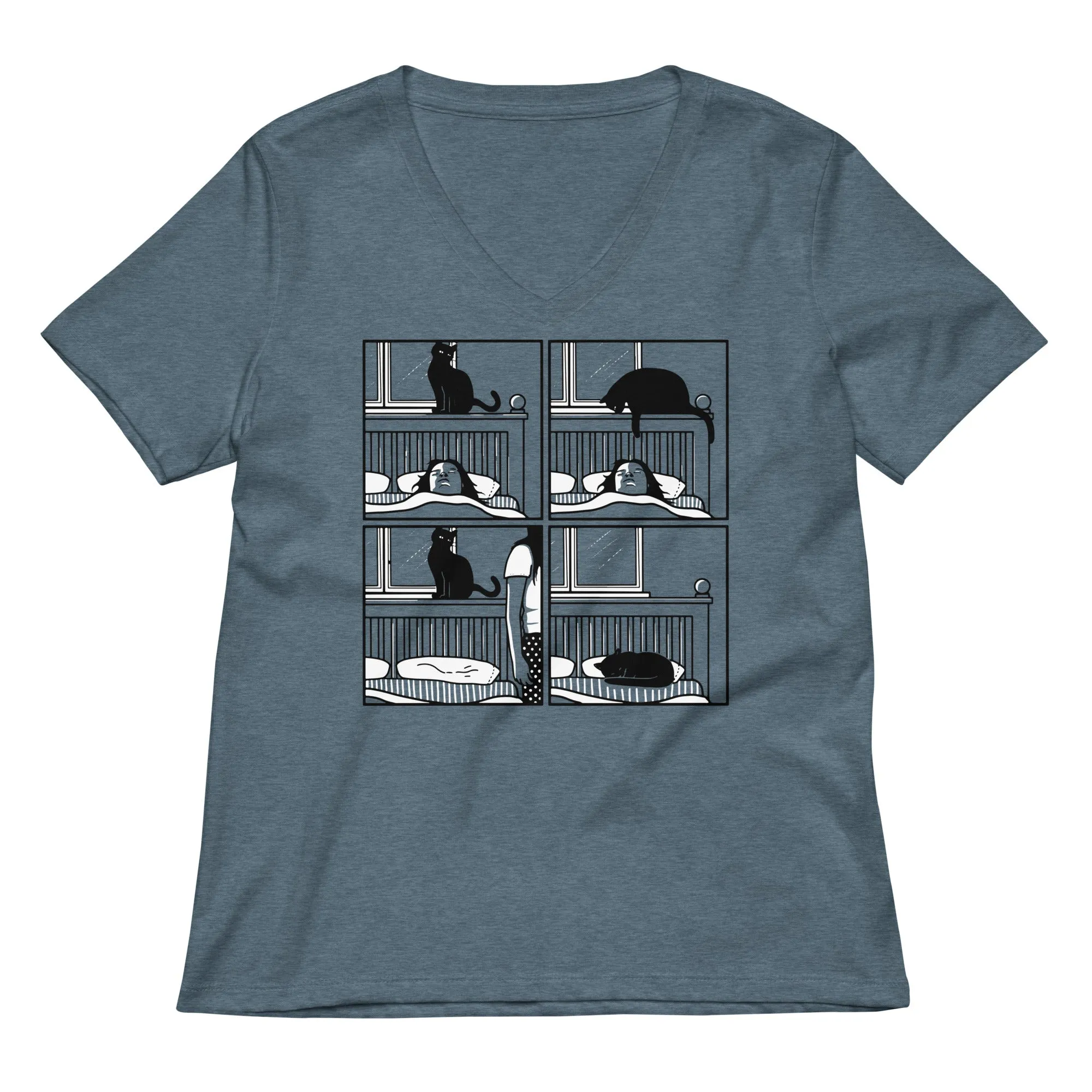 Cat Tap Women's V-Neck Tee