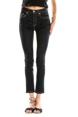 Dark Blue Slim Fit Cropped Jeans