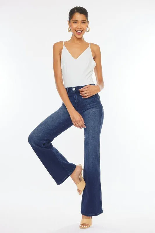 Dark Wash High Rise Relax Flare Jeans