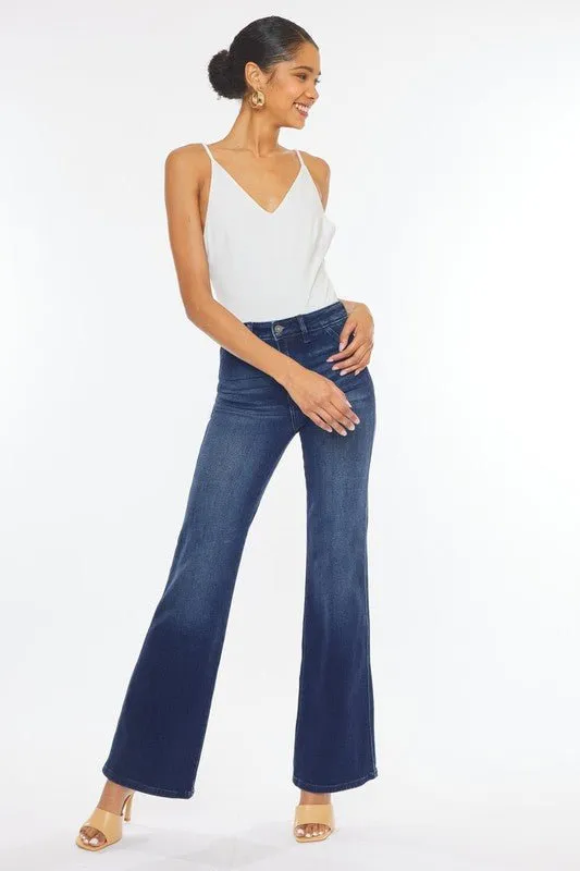 Dark Wash High Rise Relax Flare Jeans