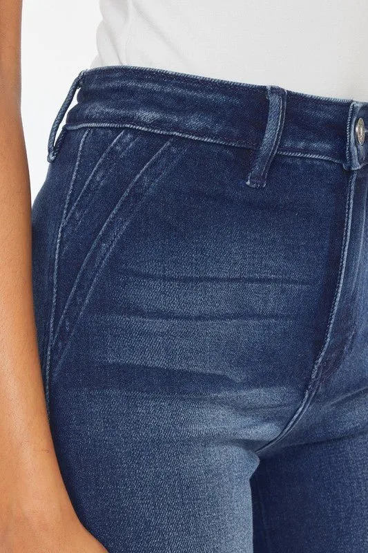 Dark Wash High Rise Relax Flare Jeans