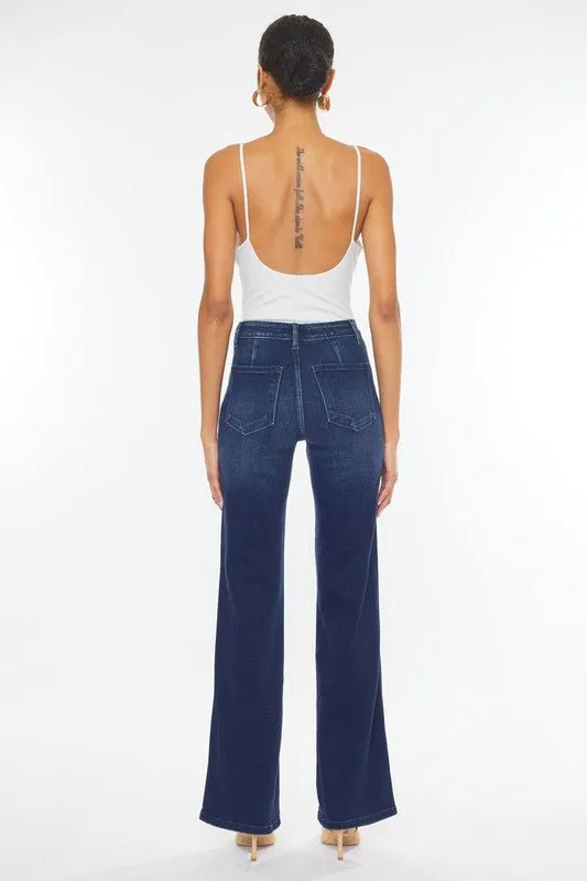 Dark Wash High Rise Relax Flare Jeans