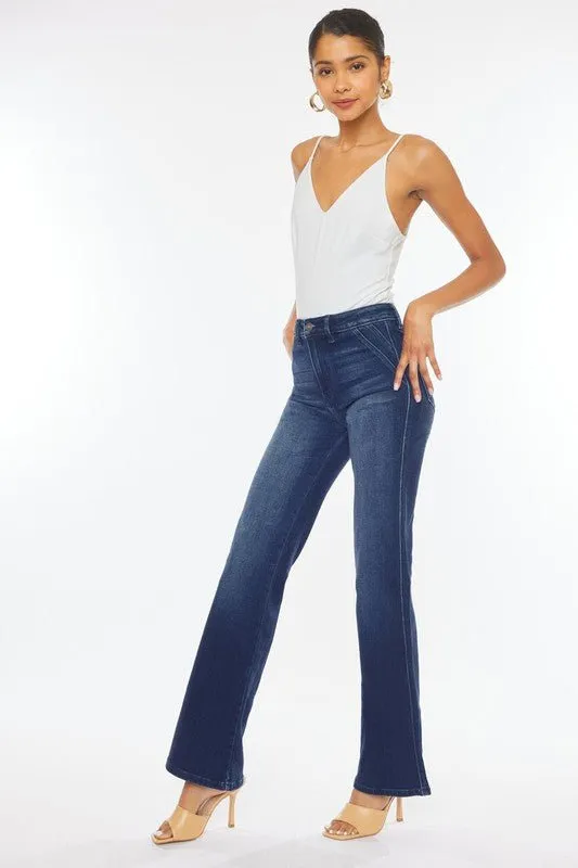 Dark Wash High Rise Relax Flare Jeans