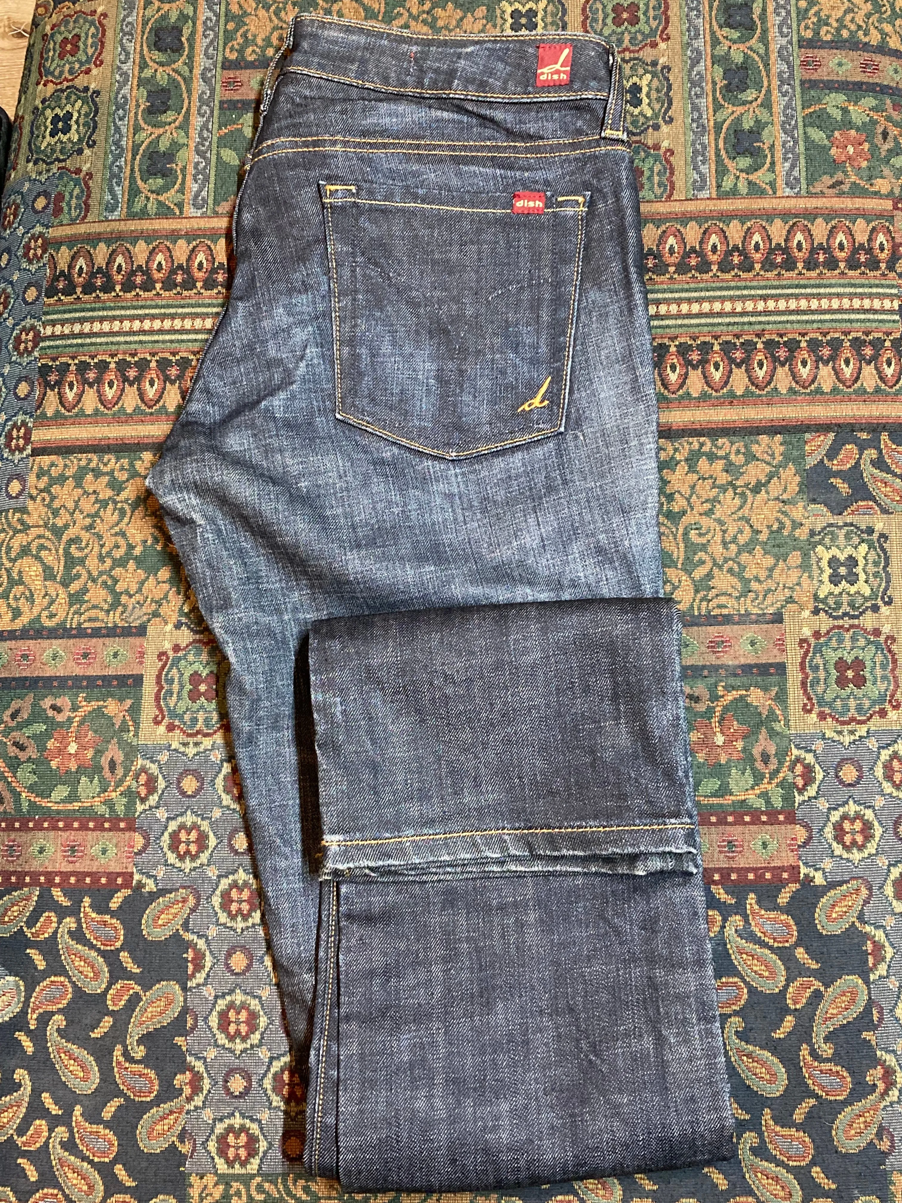Dish Deadstock Dark Wash Denim Jeans - 30”x32”, Made in Canada SOLD