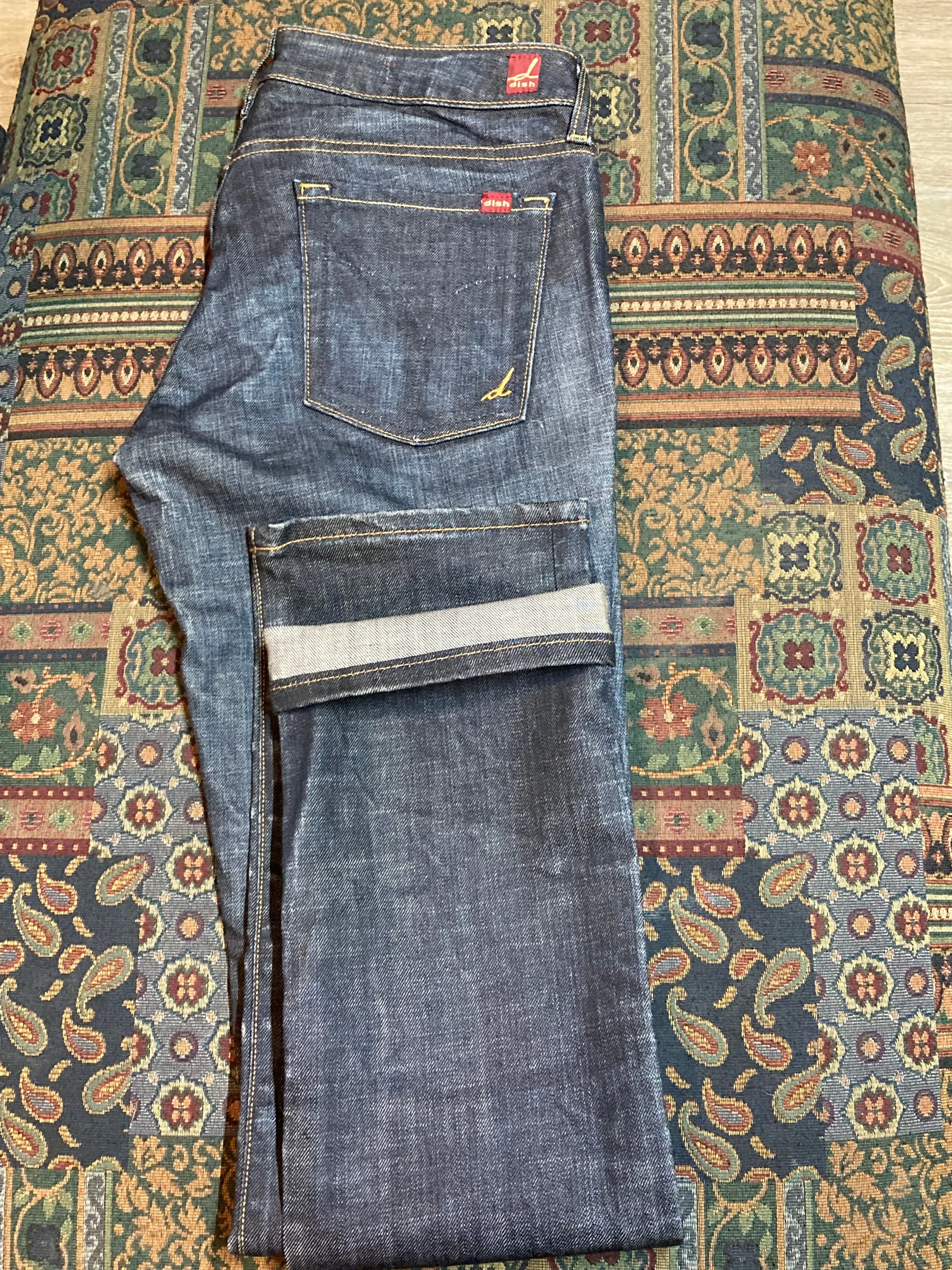 Dish Deadstock Dark Wash Denim Jeans - 30”x32”, Made in Canada SOLD