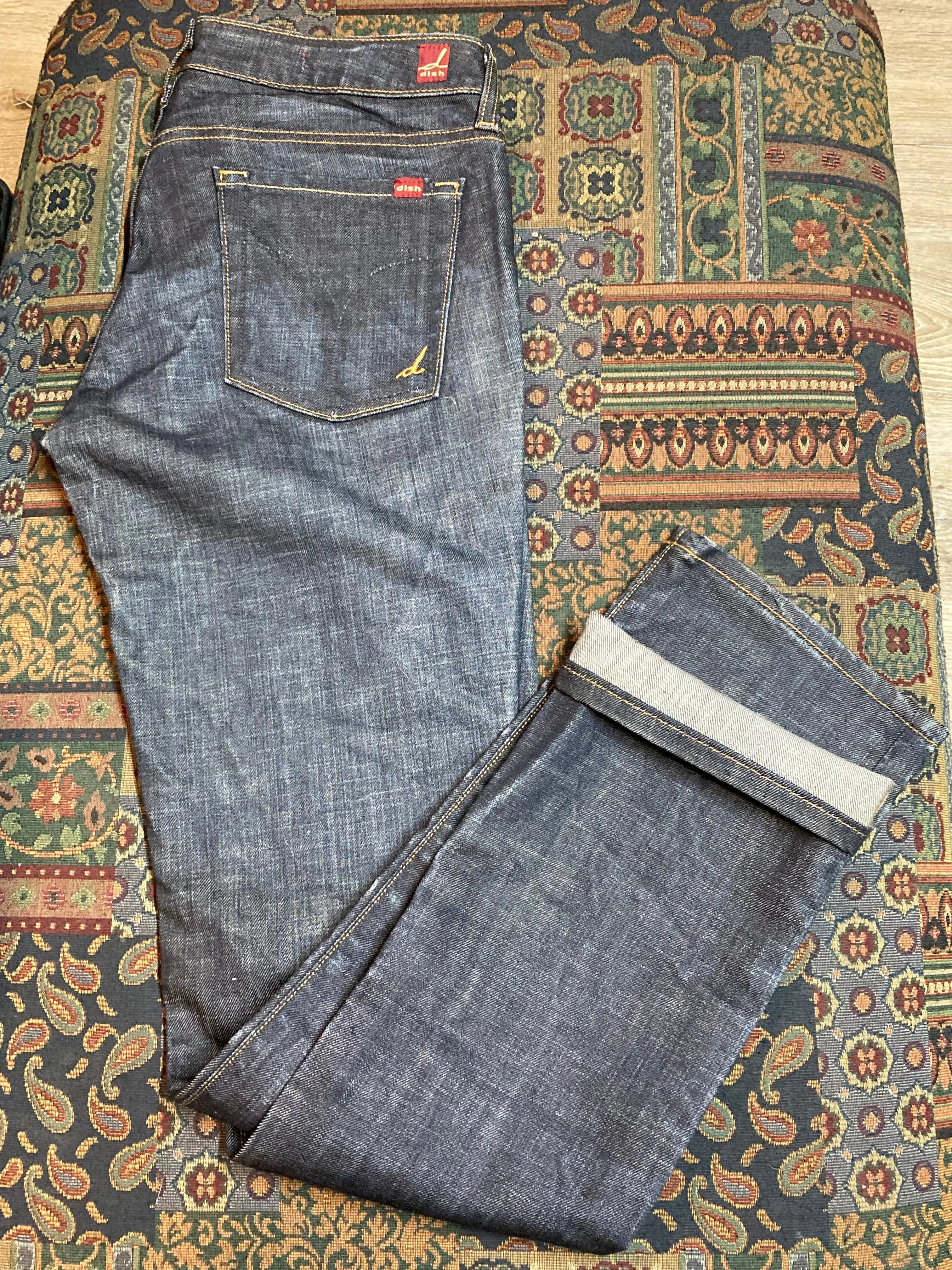 Dish Deadstock Dark Wash Denim Jeans - 30”x32”, Made in Canada SOLD