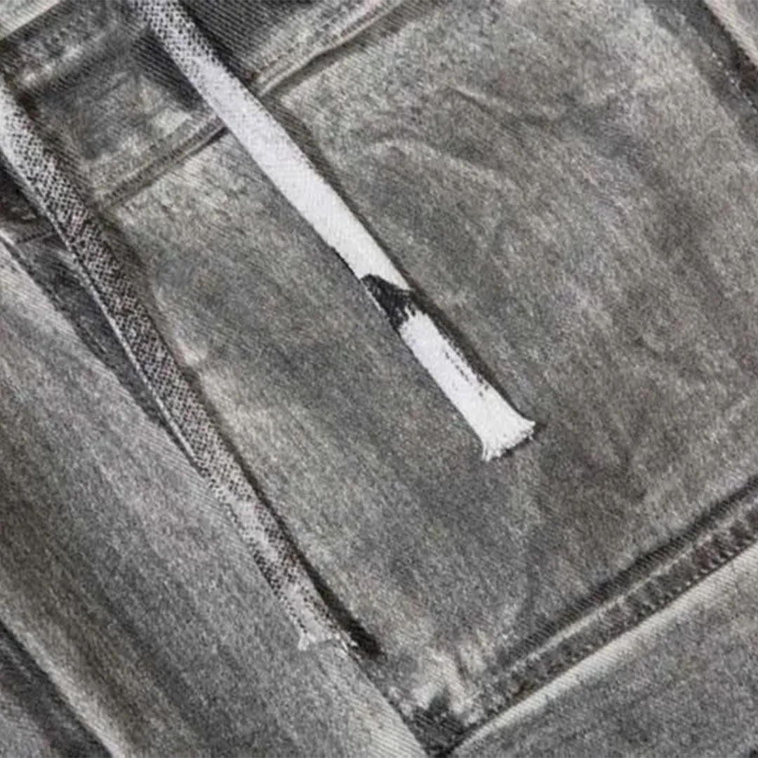 Distressed Denim Cargo Shorts