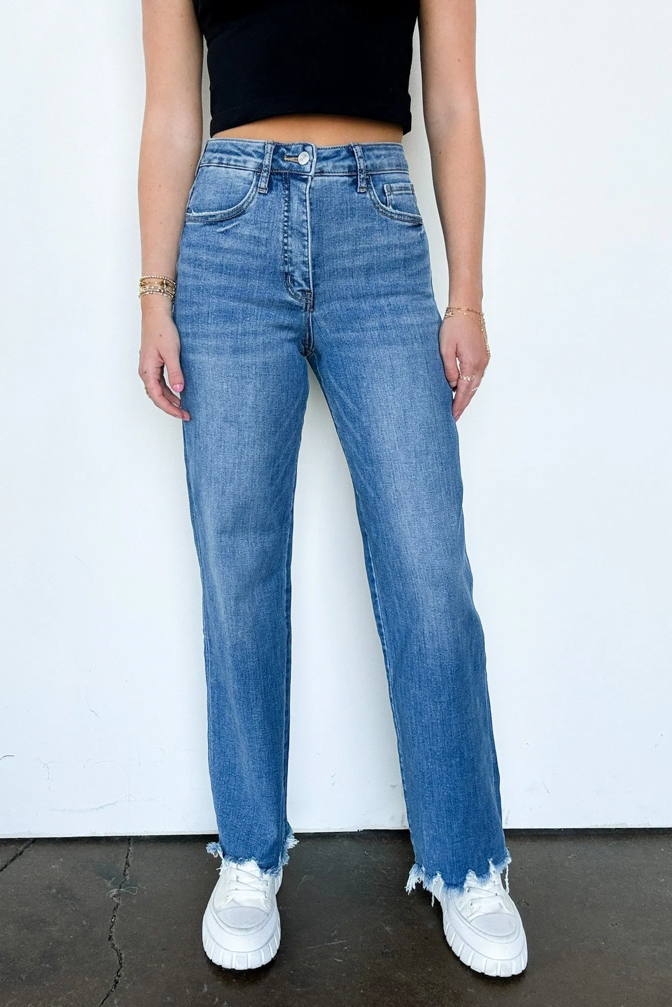 Easy Stride Tummy Control 90's Vintage Super High Loose Jeans
