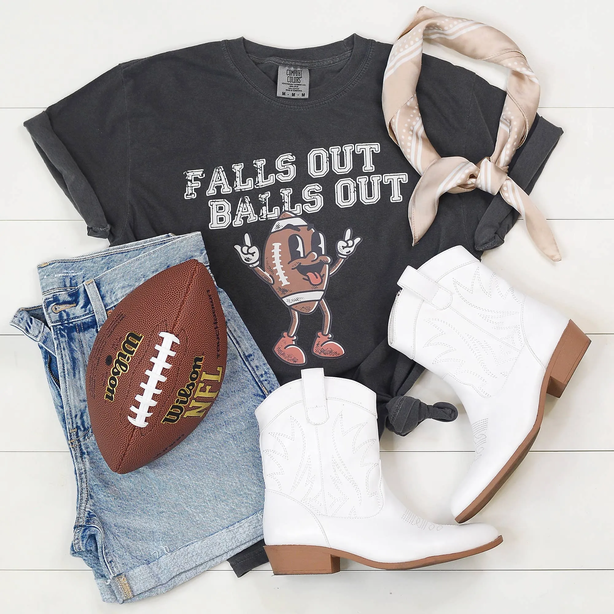 Falls Out Balls Out Game Day Graphic Tee