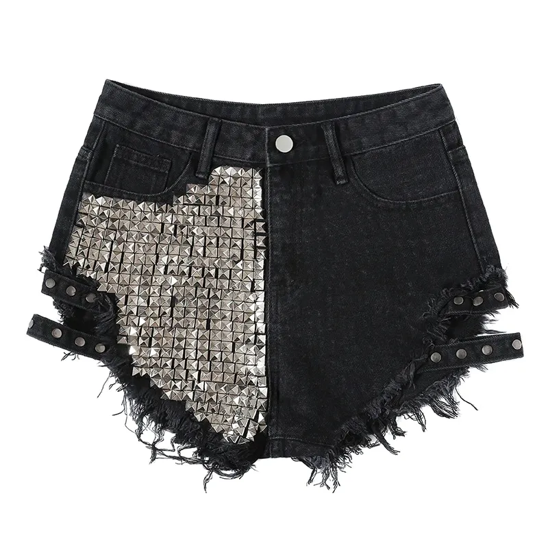 Fashion Women's Denim Mini Shorts / High Waisted Ladies Distressed Shorts