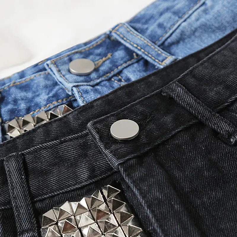 Fashion Women's Denim Mini Shorts / High Waisted Ladies Distressed Shorts