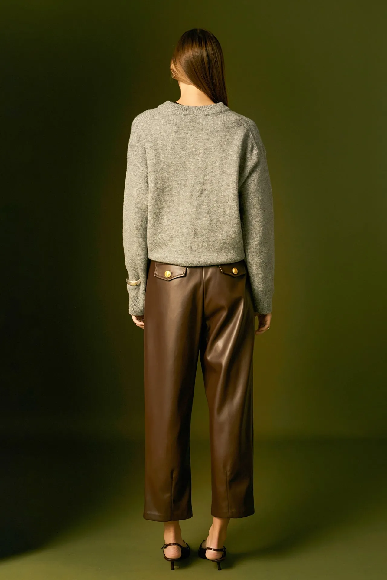 Faux Leather Trousers
