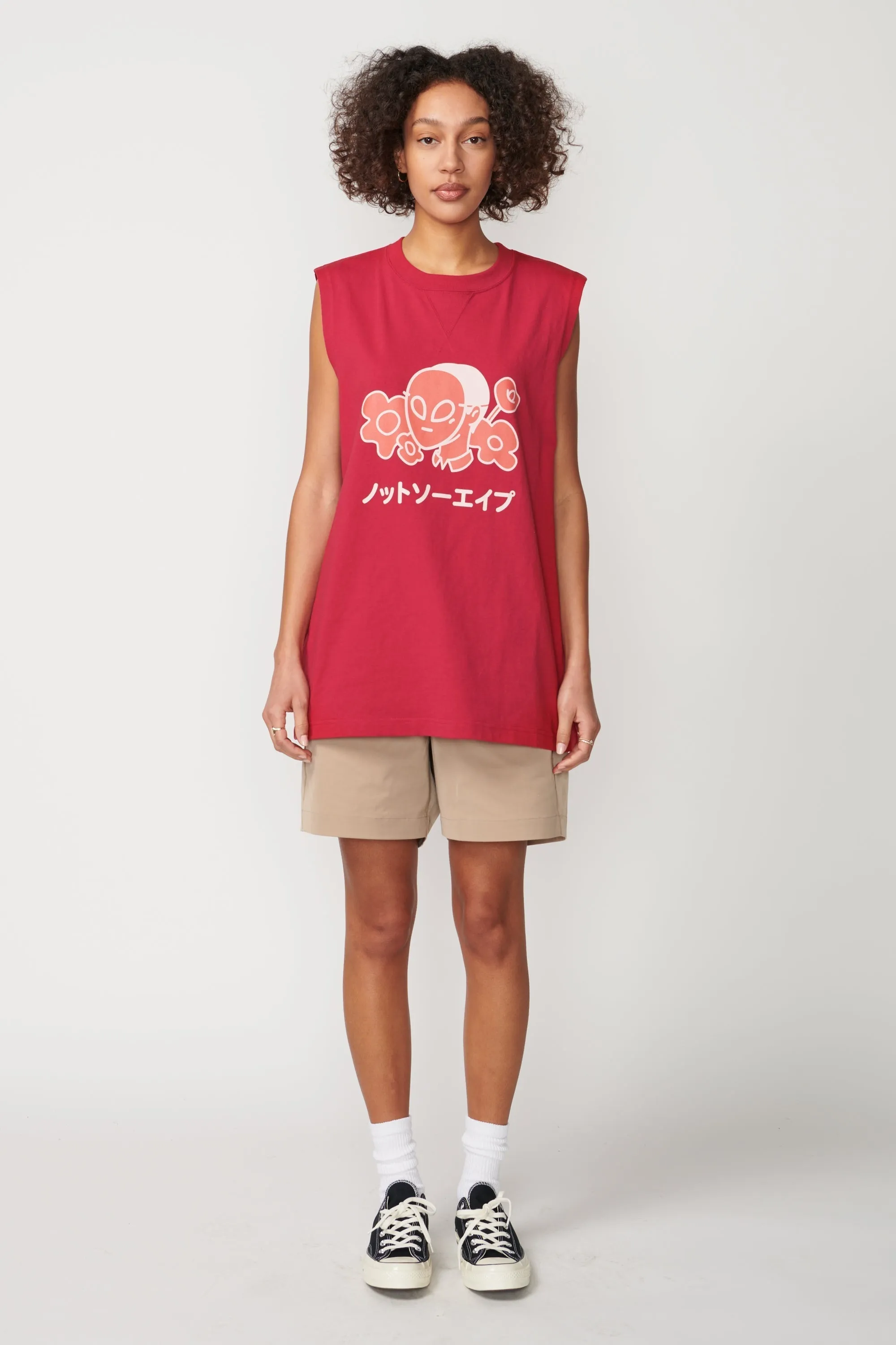 Flower Sleeveless T-Shirt