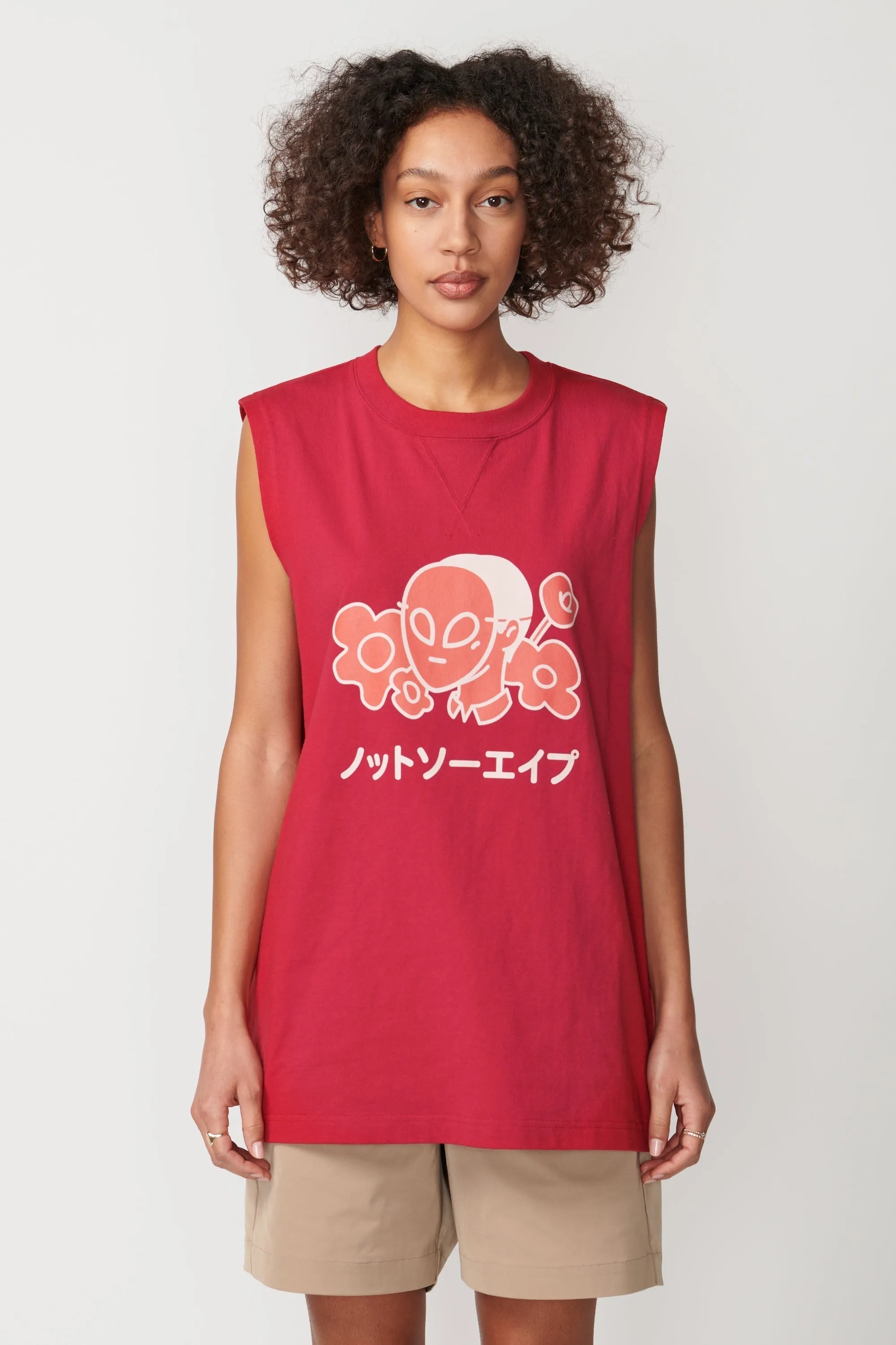 Flower Sleeveless T-Shirt