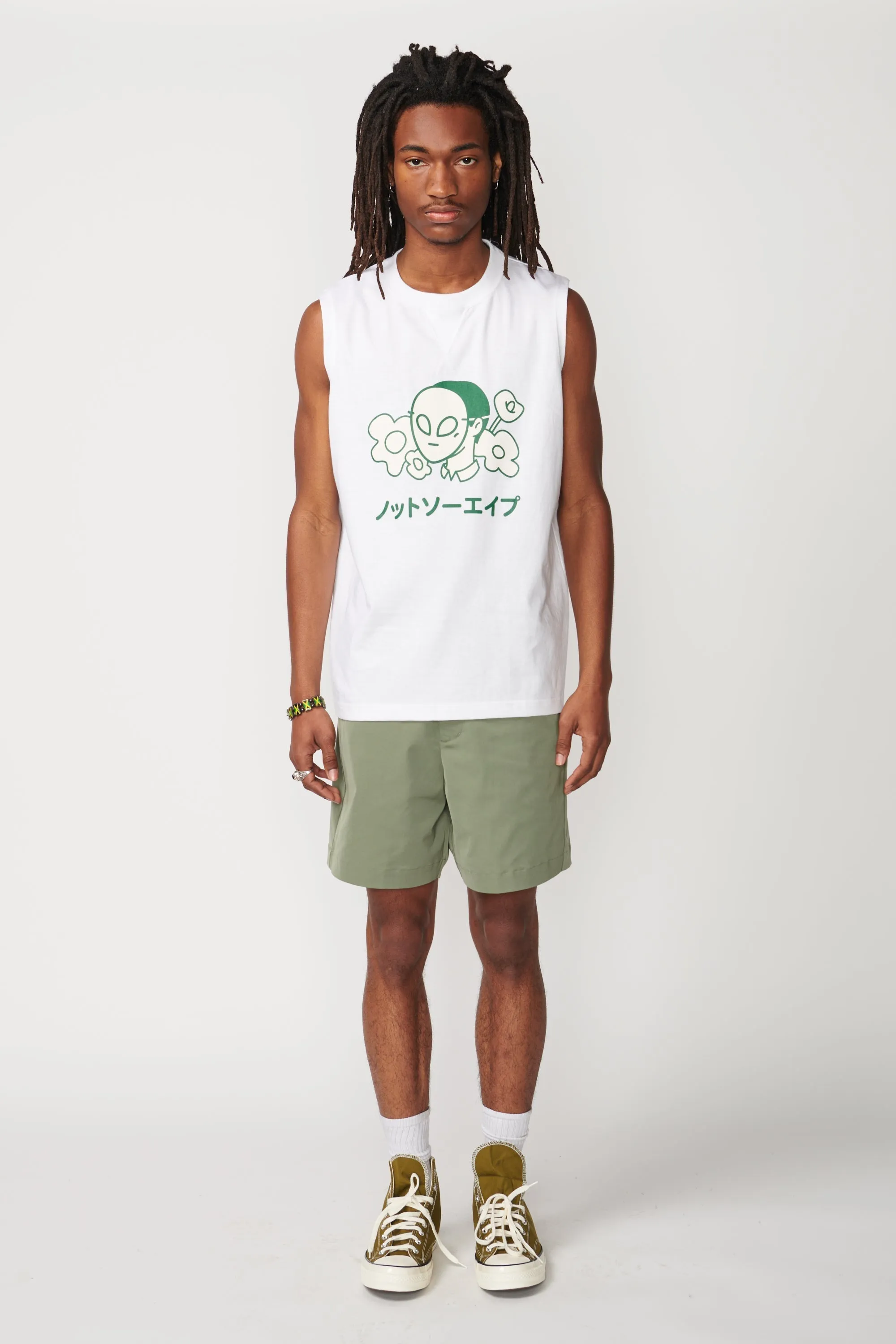Flower Sleeveless T-Shirt