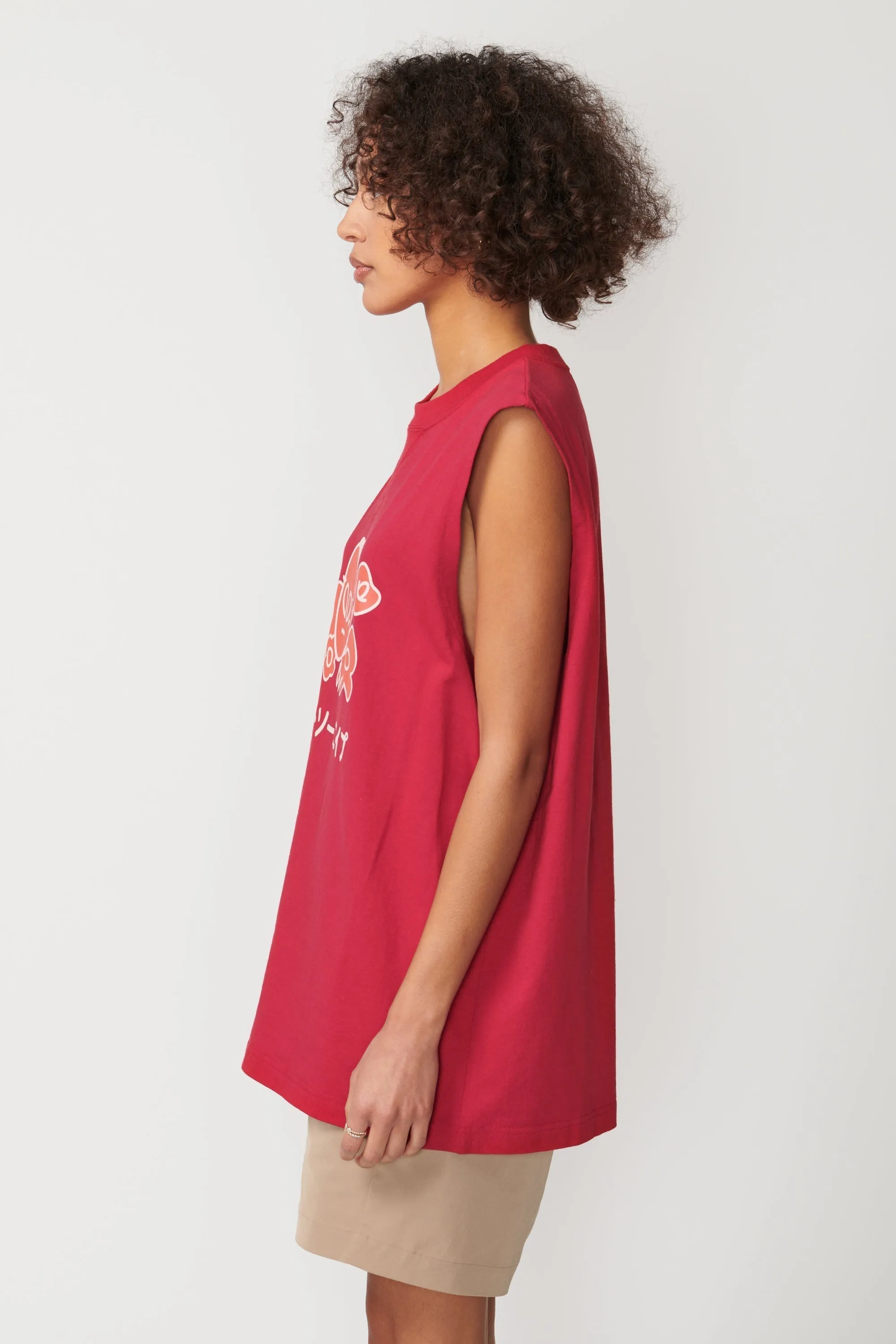 Flower Sleeveless T-Shirt