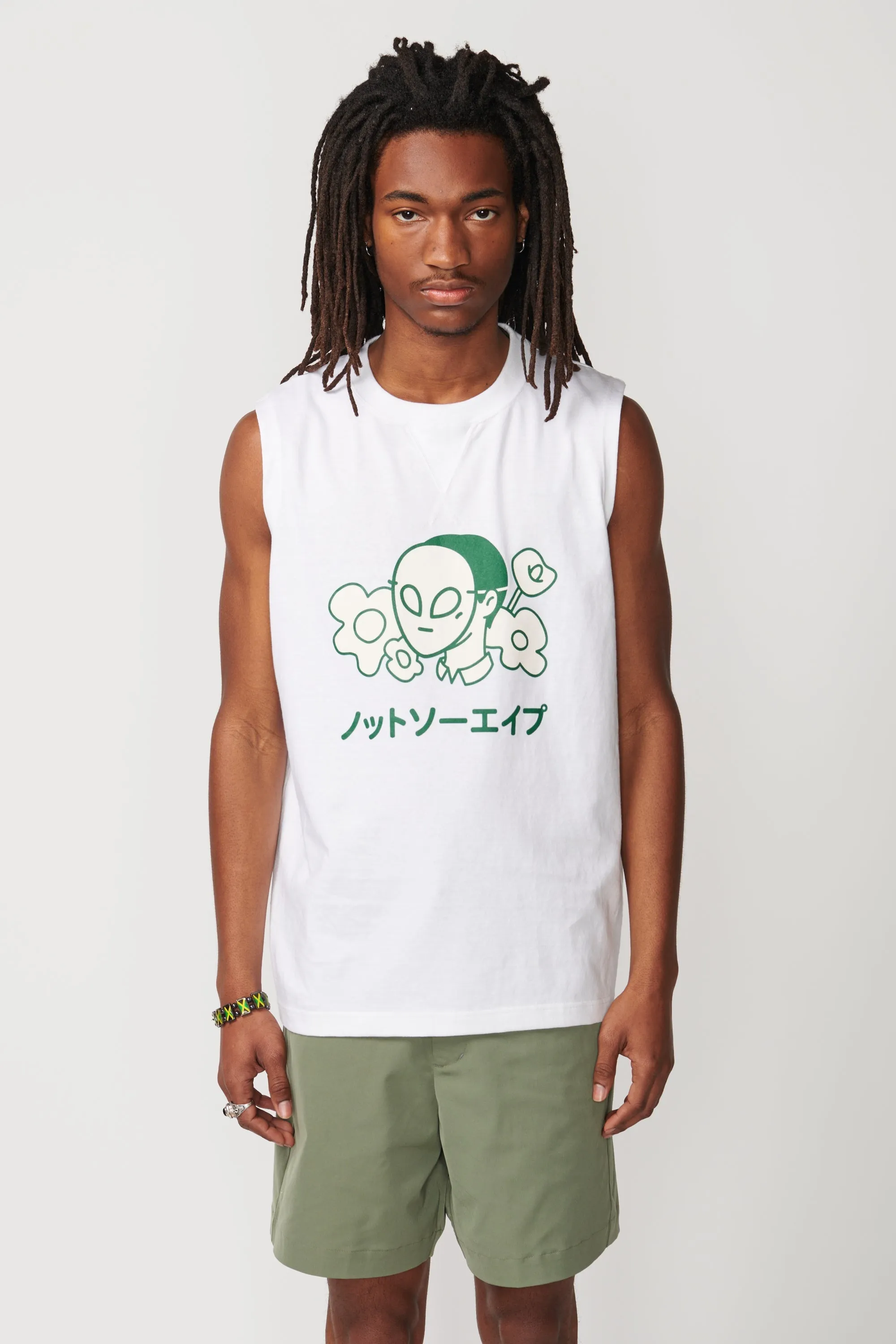 Flower Sleeveless T-Shirt