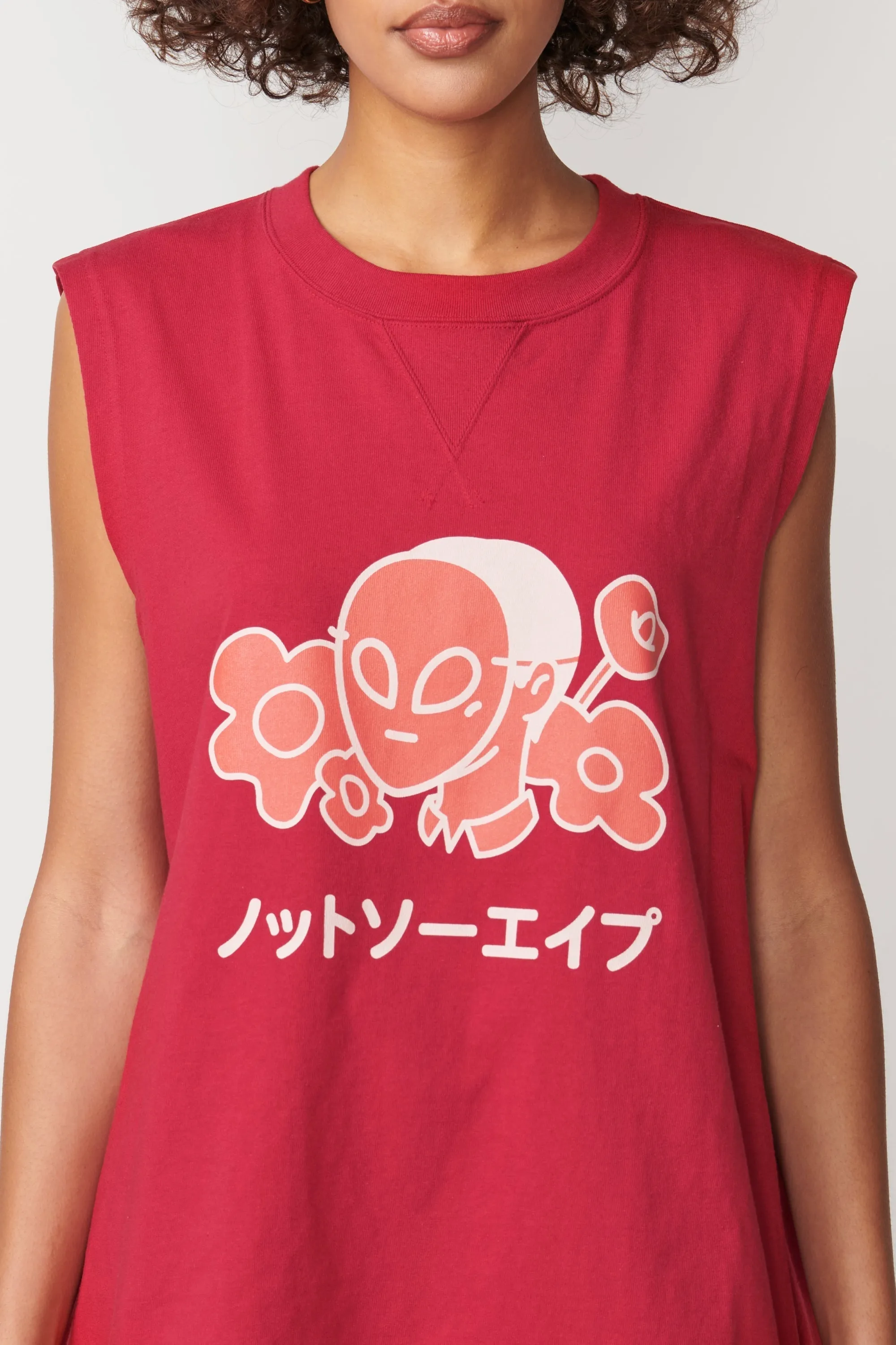 Flower Sleeveless T-Shirt