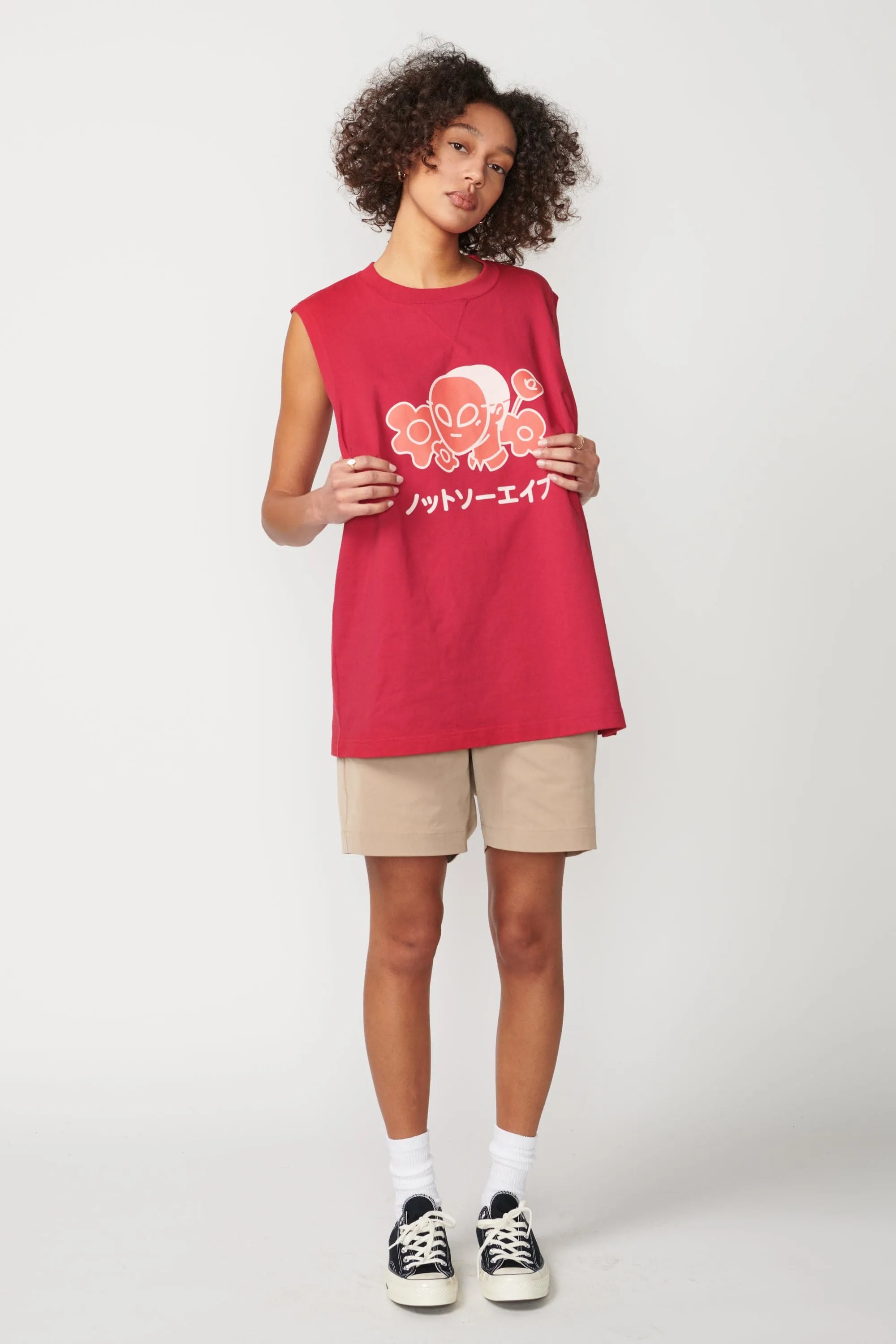 Flower Sleeveless T-Shirt