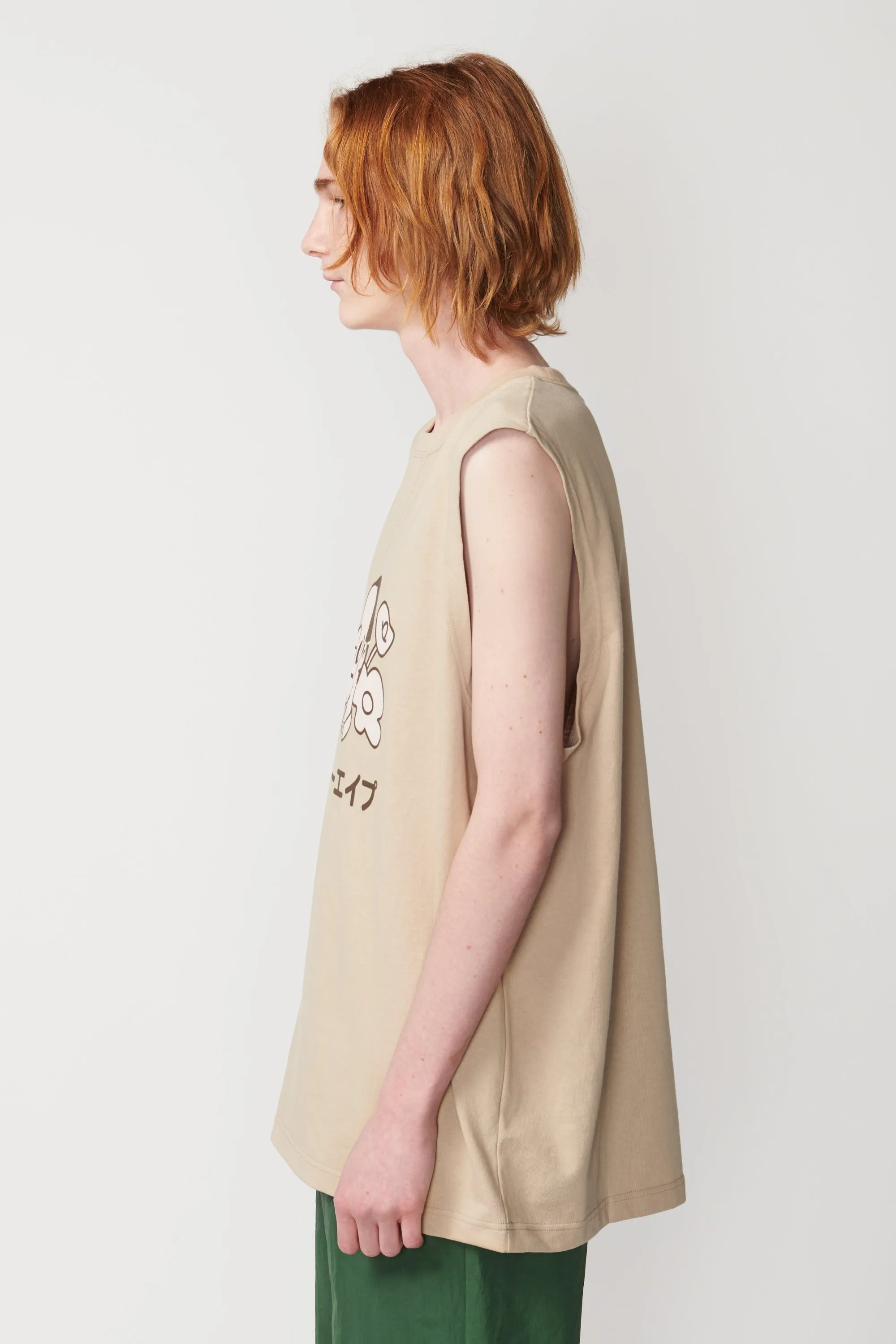 Flower Sleeveless T-Shirt