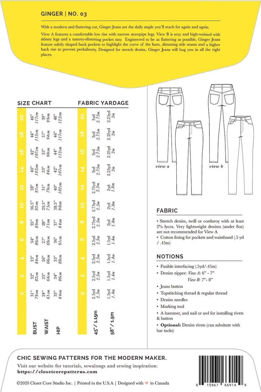 Ginger Skinny Jeans - Closet Core