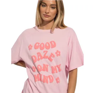 Good Daze On My Mind Graphic Tee - Pink