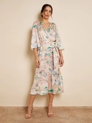 GWD Julia Satin Printed Midi Dress