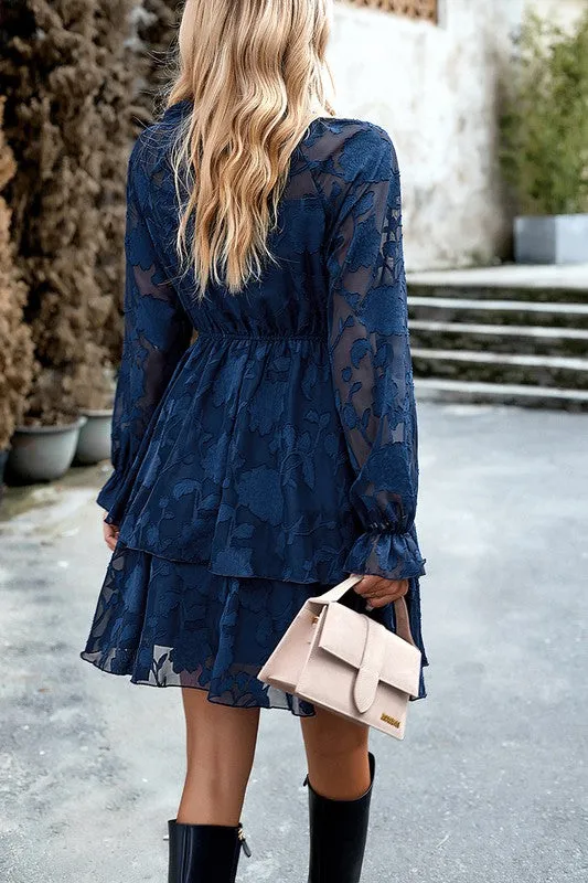 High Neck Tiered Dress