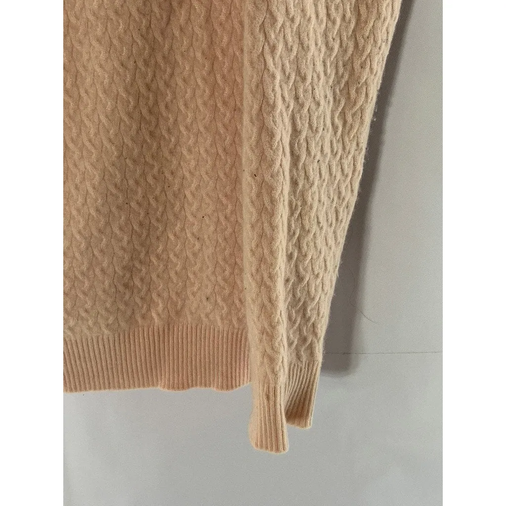 KIRKLAND SIGNATURE Women's Salmon Pink Cashmere Turtleneck Sweater SZ XL