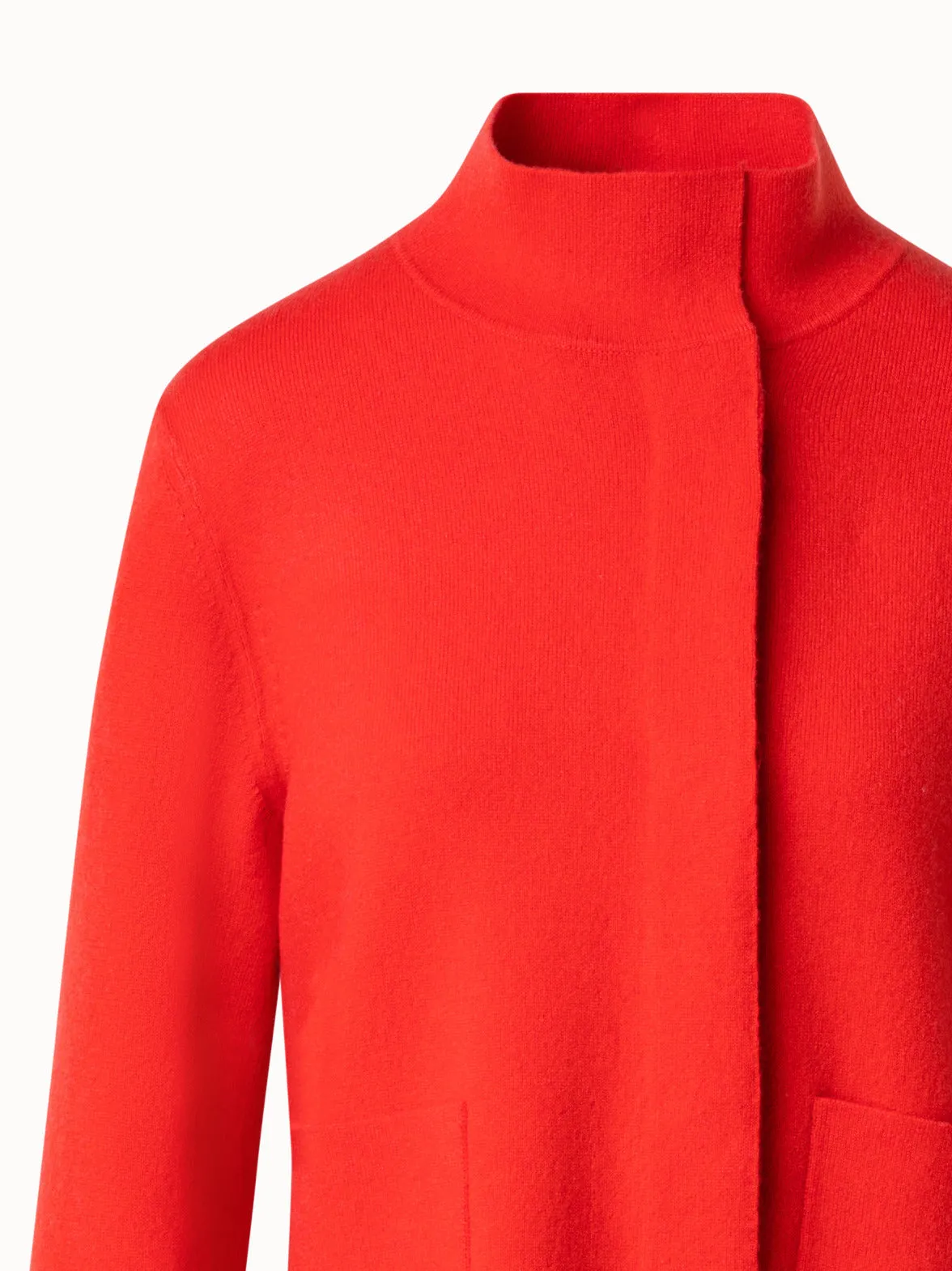 Knit Cardigan in 100% Cashmere Double-Face