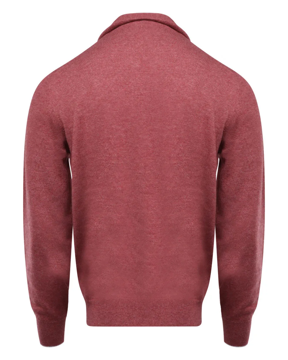 Light Red Quarter Zip Sweater