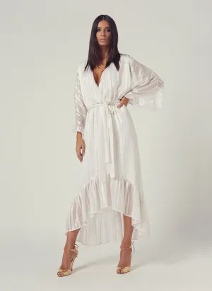 Look 9 Flare Sleeve Midi Dress Pearl