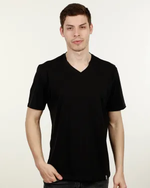 Luxury V Neck Tee Black