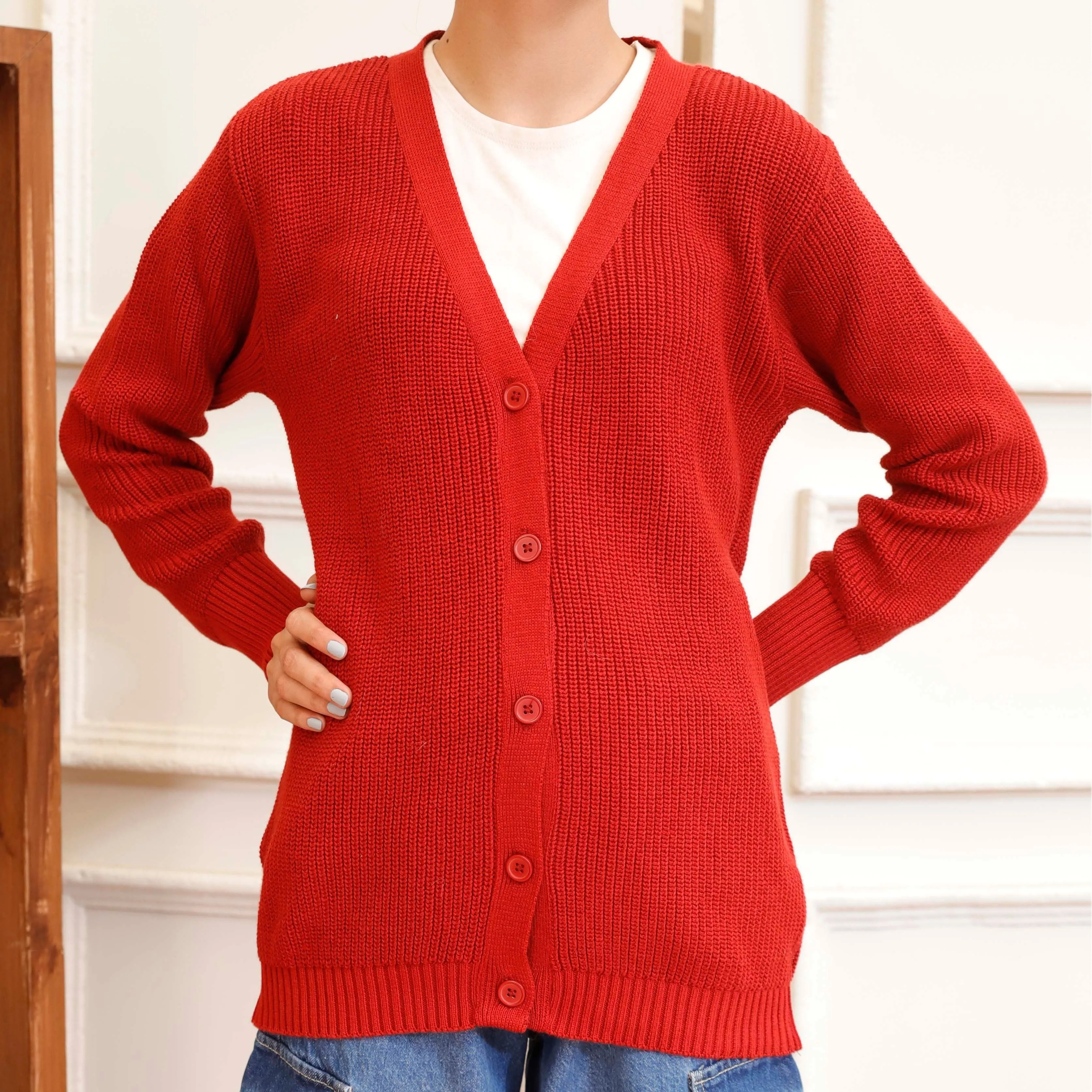 Maroon Cotton Winter Sweater PW4822