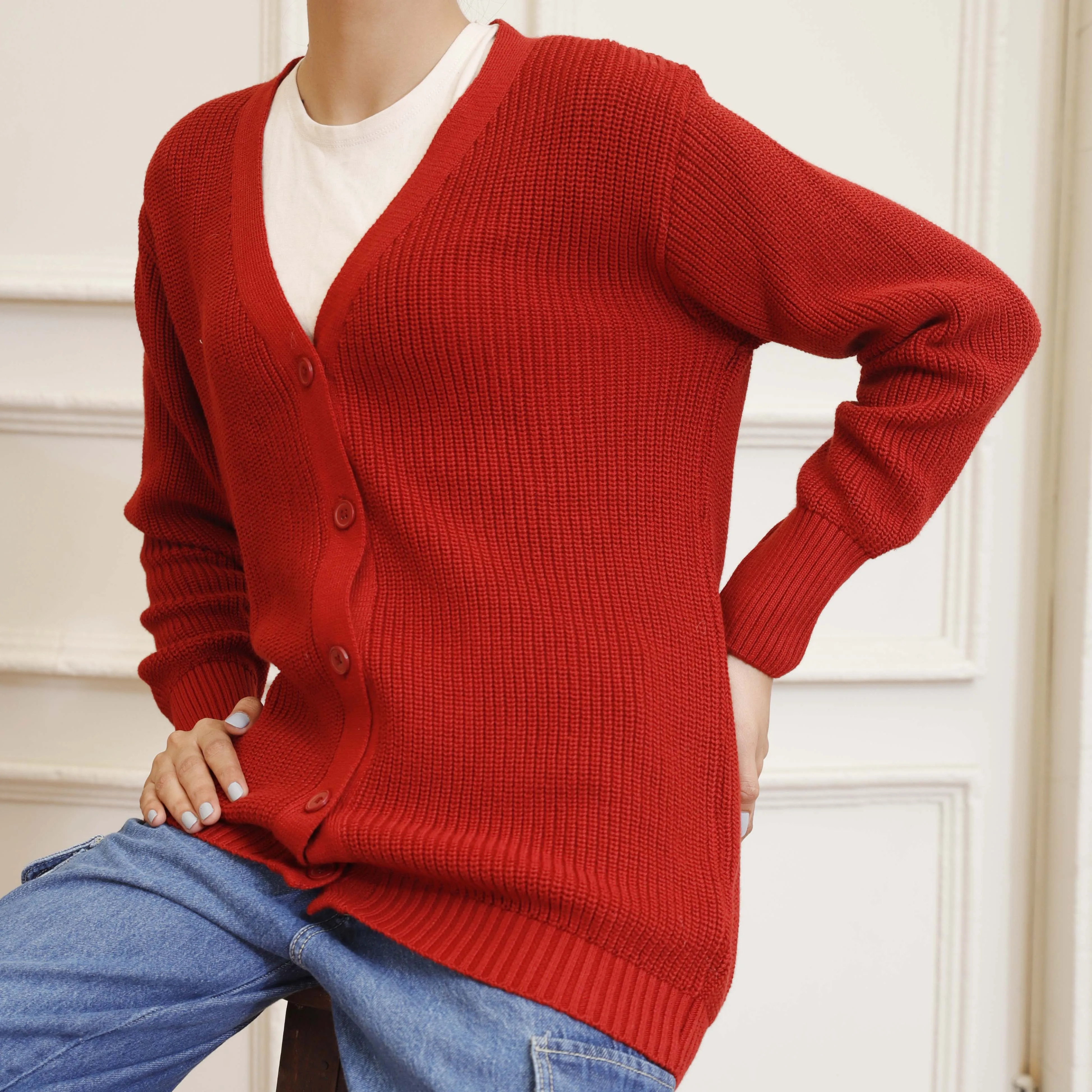 Maroon Cotton Winter Sweater PW4822