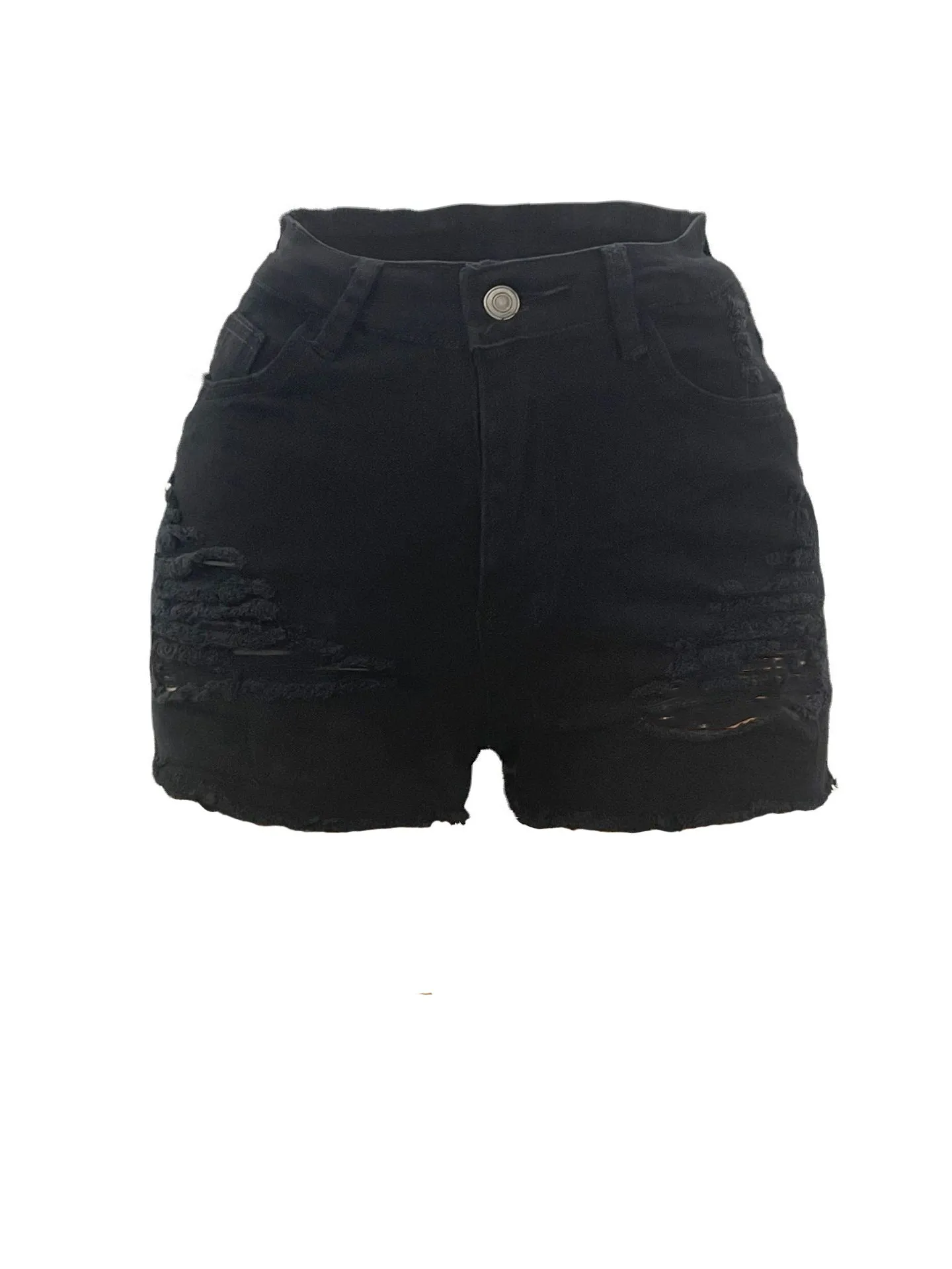 MB FASHION HIGH WAIST DENIM STRETCH SHORTS 8817LY