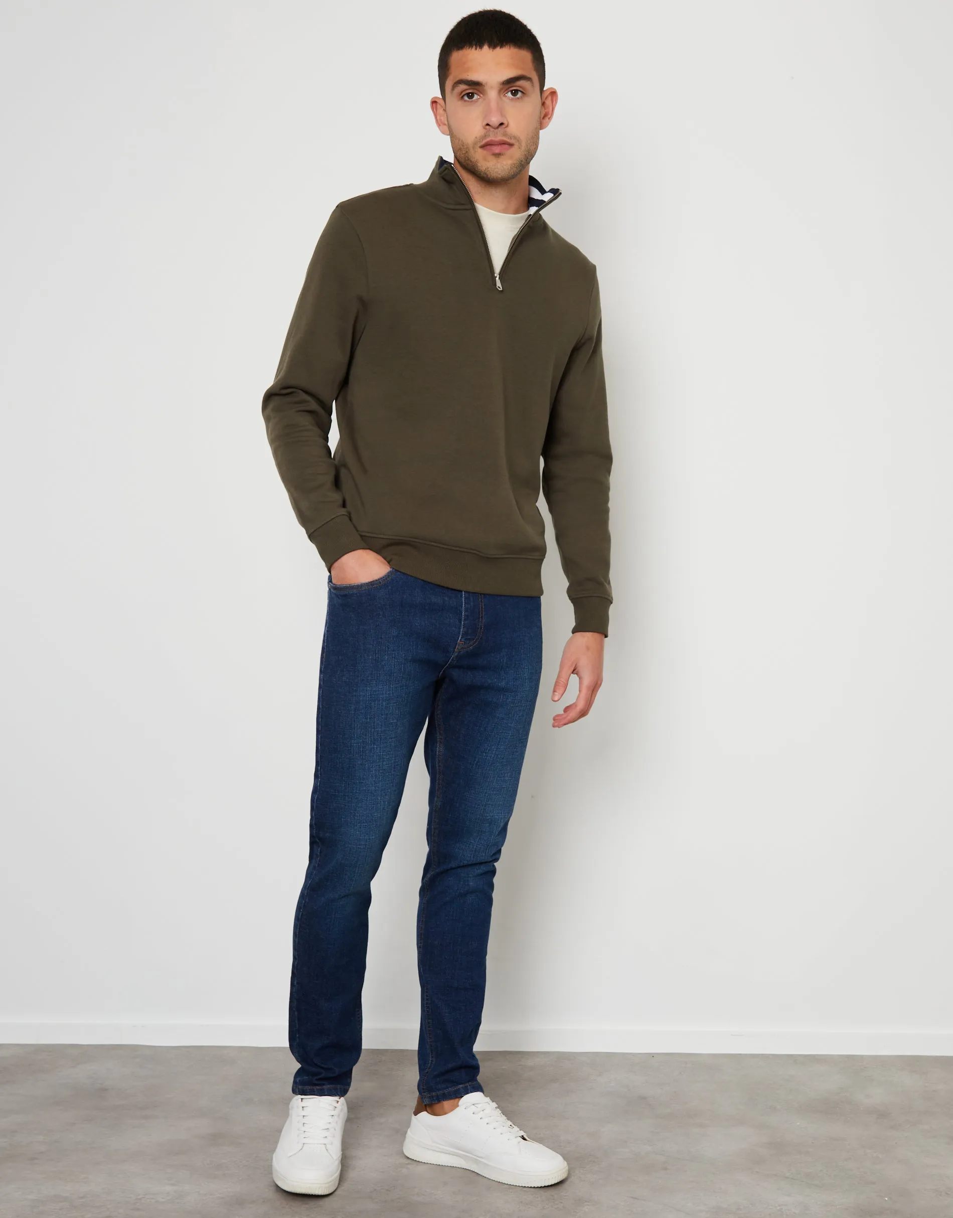 Men's Dark Wash Stretch Heritage Slim Fit Jeans