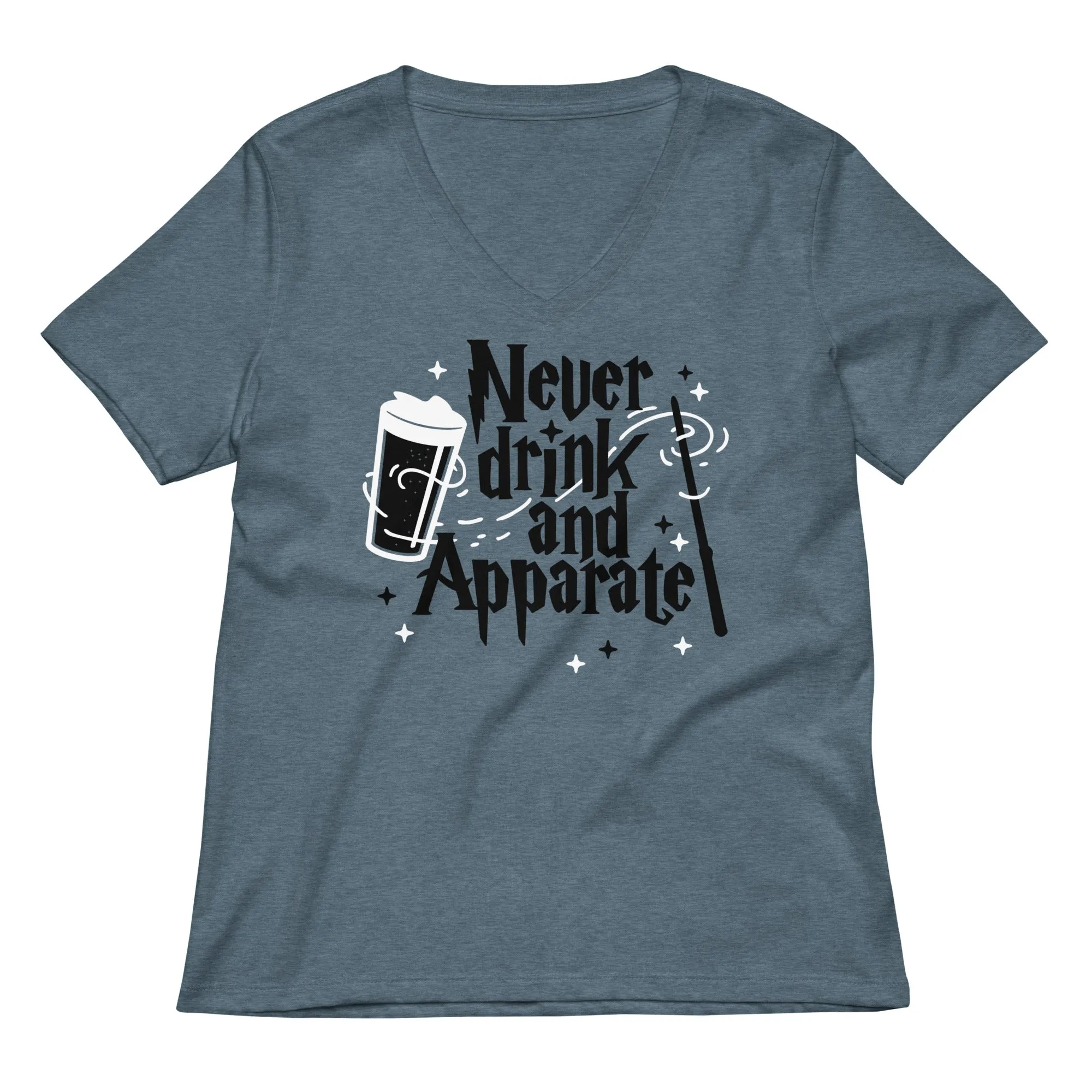 Never Drink And Apparate Women's V-Neck Tee