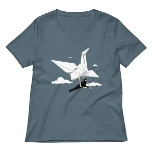 Ninja Glider Women's V-Neck Tee