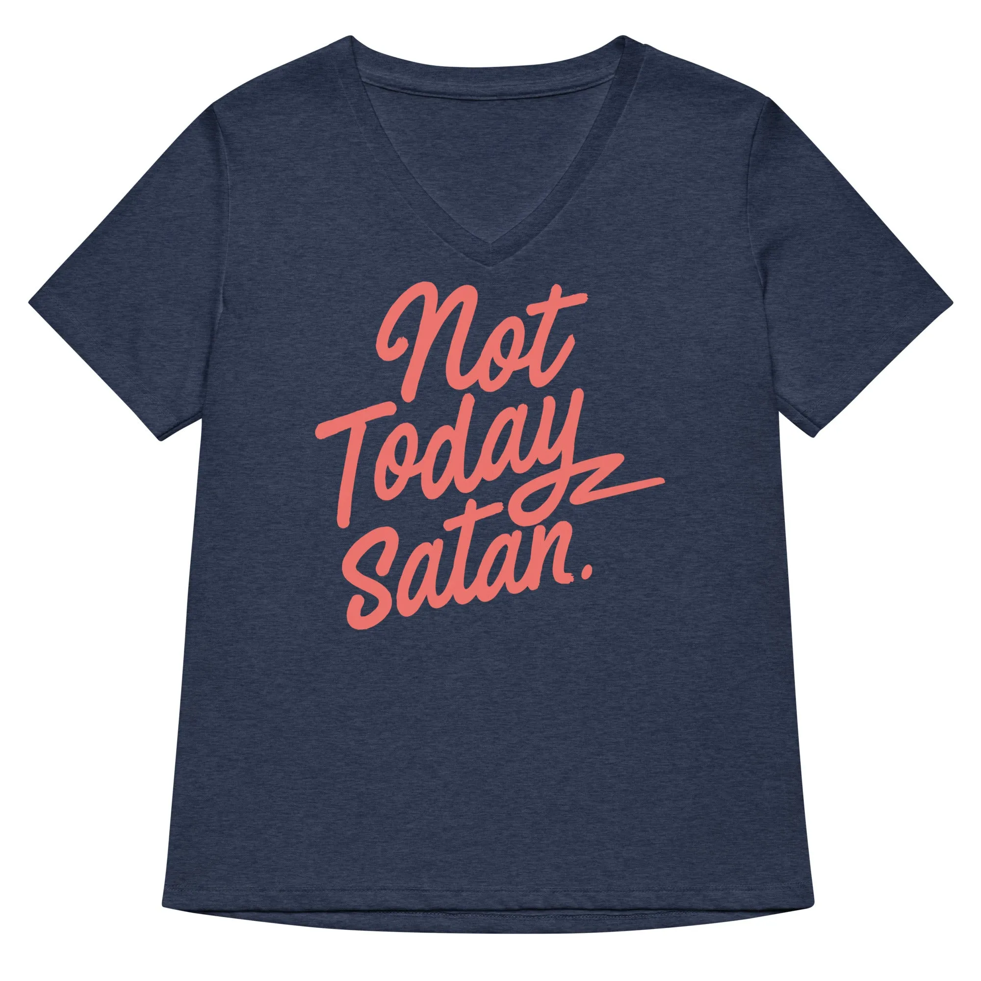 Not Today Satan Women's V-Neck Tee