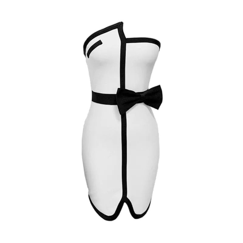 Patchwork Mini Bandage Dress