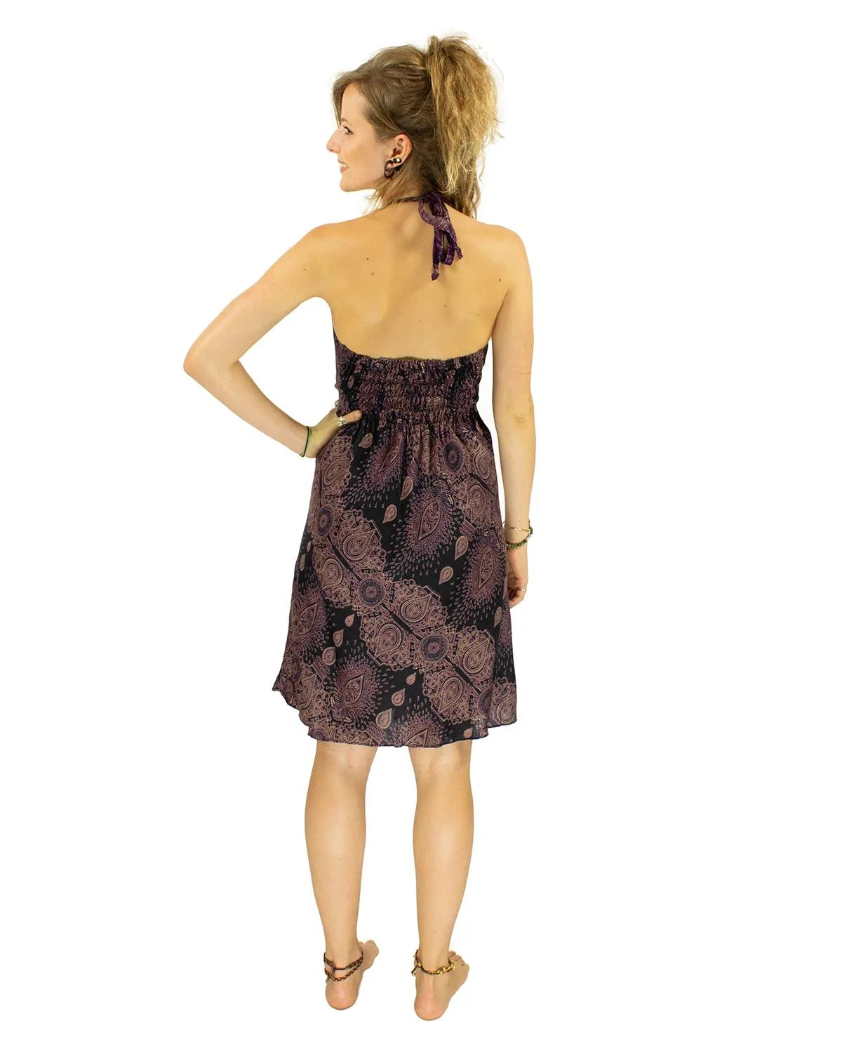 Pearl Halterneck Dress Black