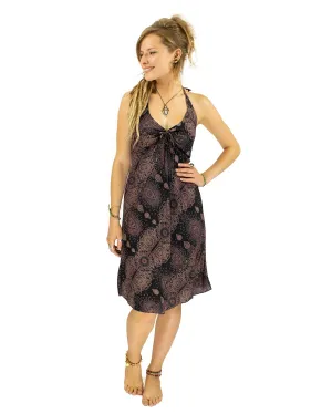 Pearl Halterneck Dress Black