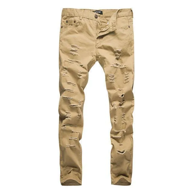 Ragged Destroyed Jeans For Men