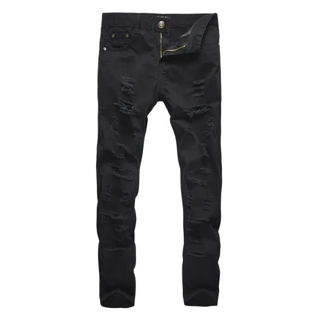 Ragged Destroyed Jeans For Men